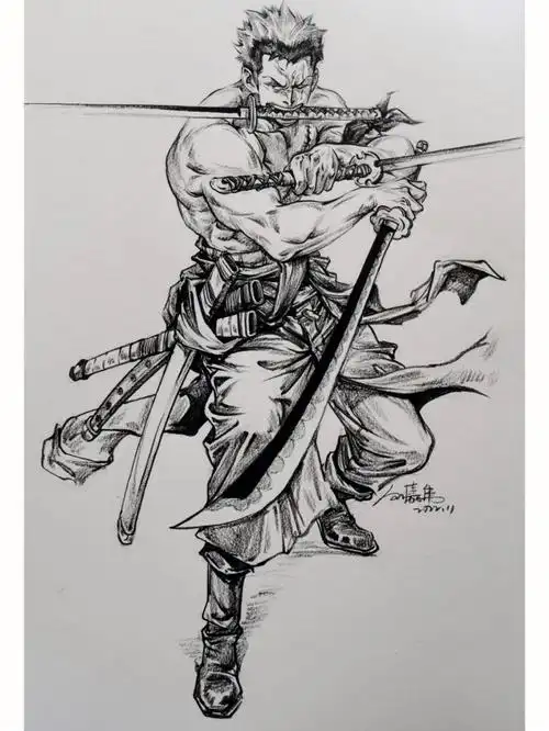 绘画工具:米娅m系炭笔#海贼王  #索隆  #速写  #绘画  #速写打卡