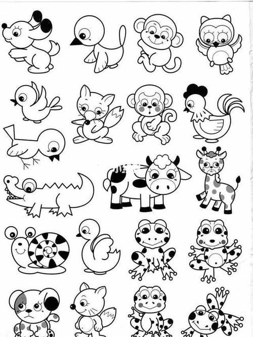 儿童画简笔画大全动物 儿童动物世界简笔画动物简笔画doc教程|创意