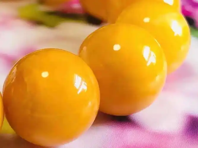 收藏级别[强]天然无烤色老蜜蜡手串.14 mm蜡质颗颗饱满圆 - 抖音