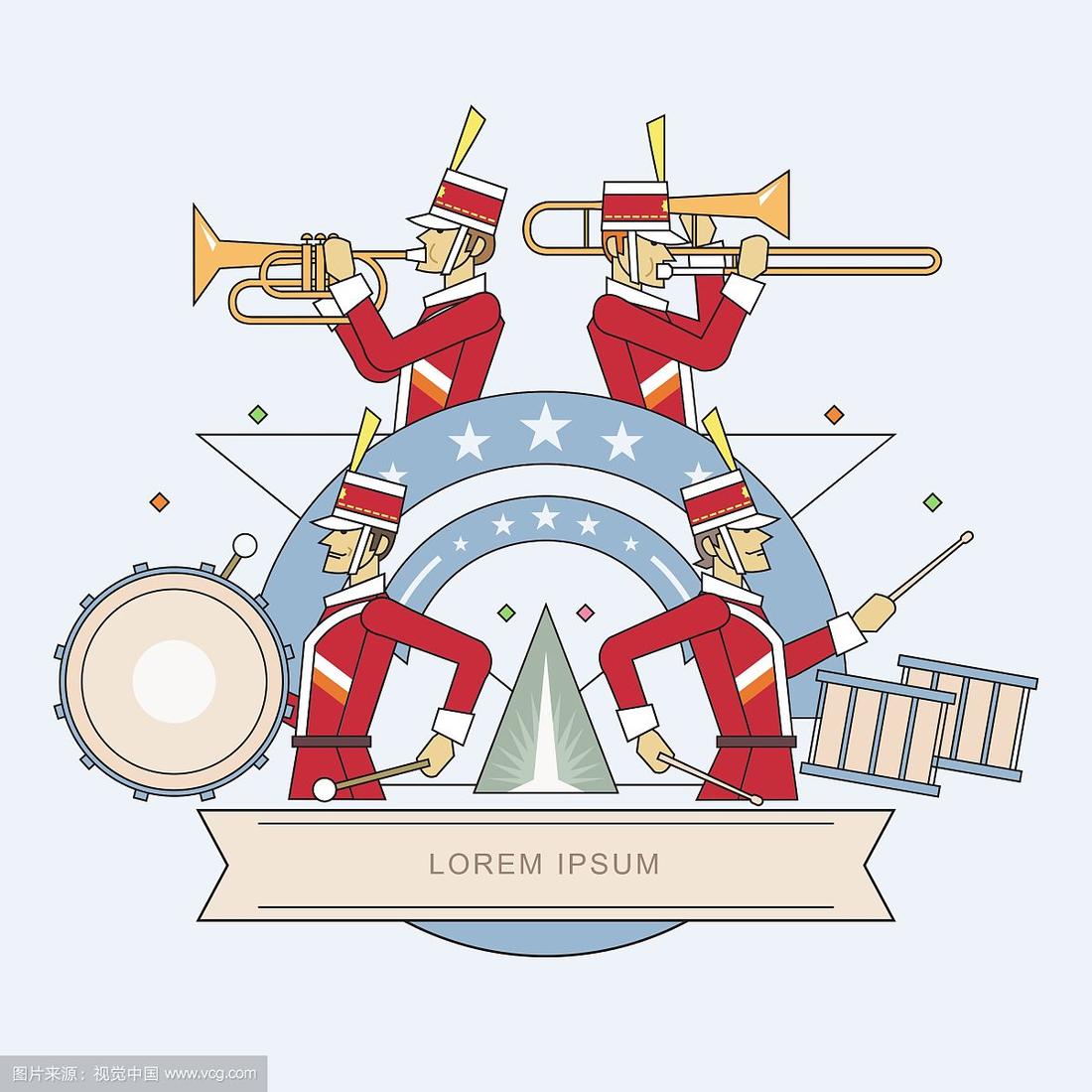 军乐队线条风格