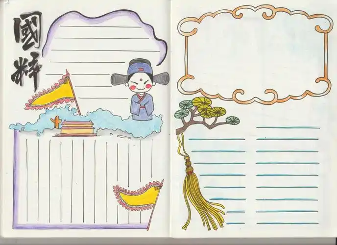 分享一波古风主题手帐手抄报排版样式,转发收藏