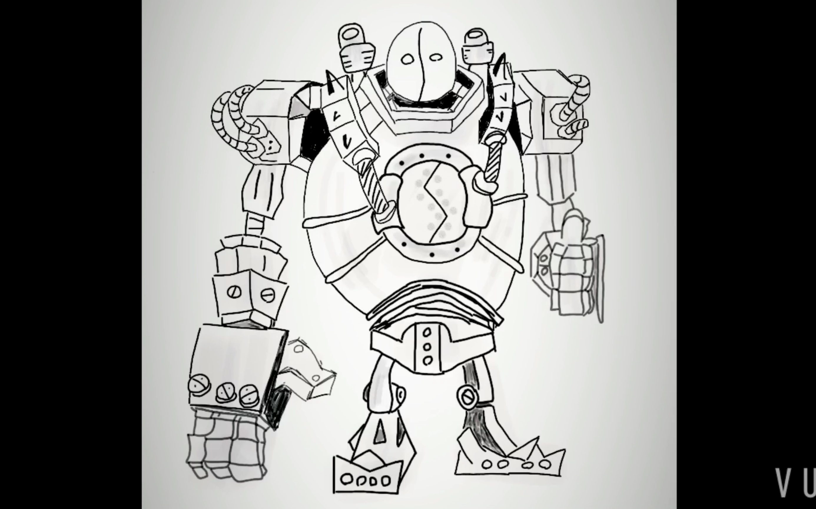 手绘机器人蒸汽朋克