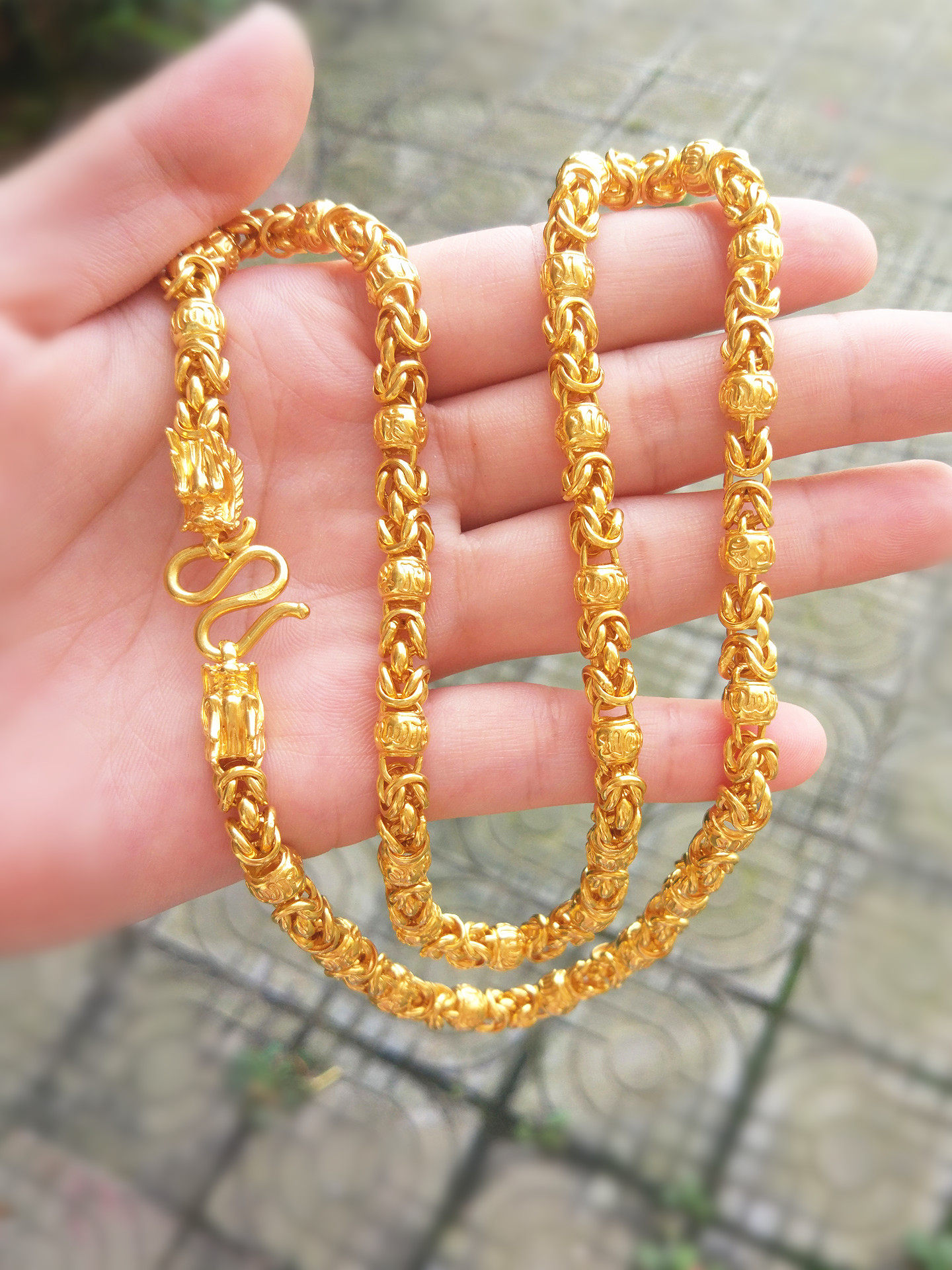 券大全—黄金项链男款箴言龙骨链9999足金链子金包银项链粗款男士大气