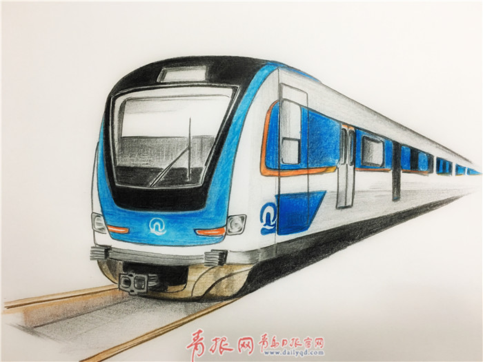 青岛小哥手绘地铁三号线充满了浓浓的海味儿