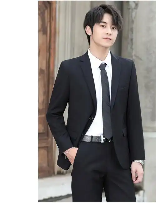 商务西装套装男士职业日常上班制服休闲西服办公工作服婚礼服 (单件装