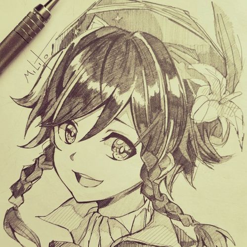 动漫绘画帮人画画手绘动漫卡通简笔画线稿素描作业6月15日发完