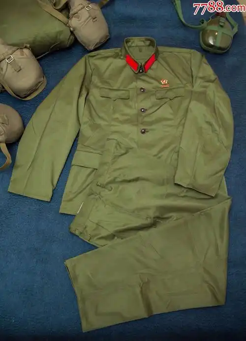 正品65式陆干部套装正一号(红领章,65胸章)保老保真绝品收藏
