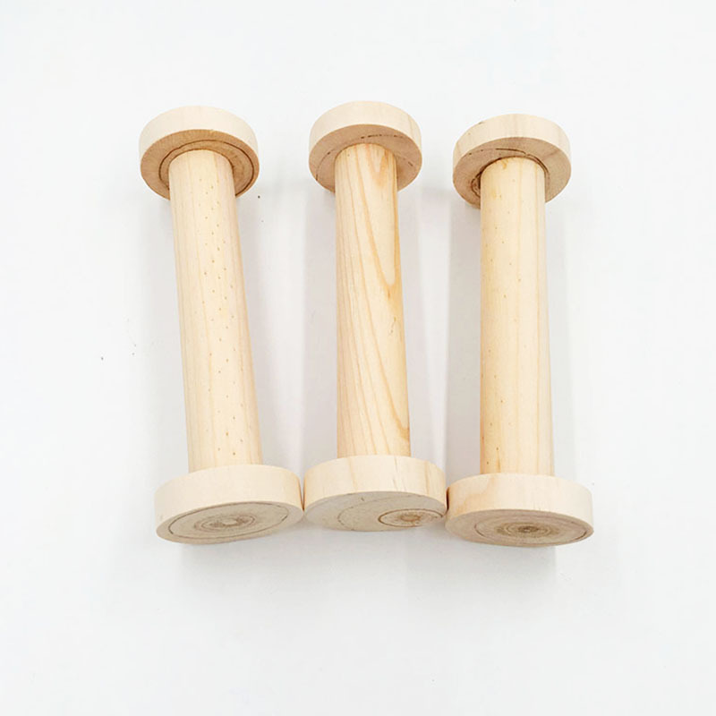 松木材质长款木线轴工型线轴 绕线轴 木头线轴光滑小线轴厂家直销