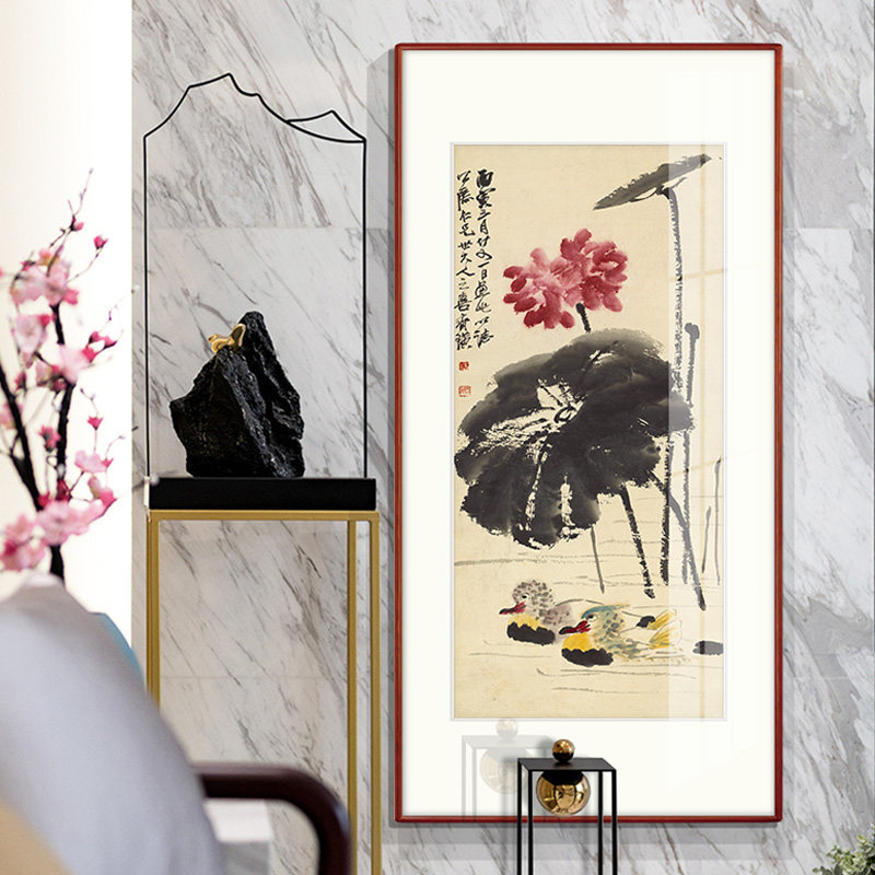 十年老店齐白石国画玄关装饰画客厅书房背景墙挂画国画