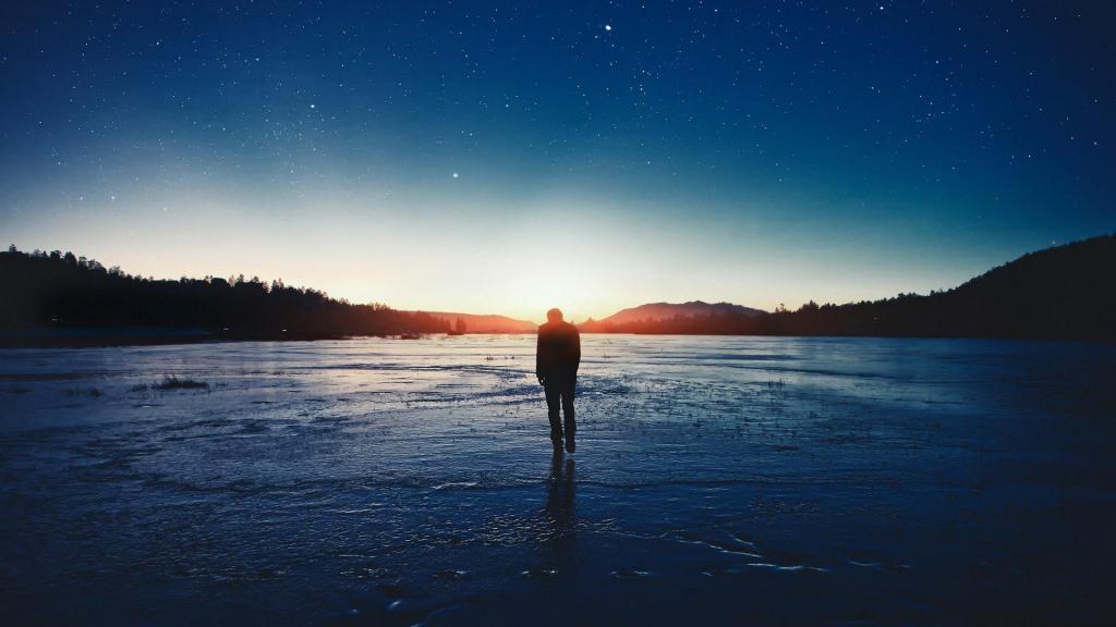 一个人落寞的背影