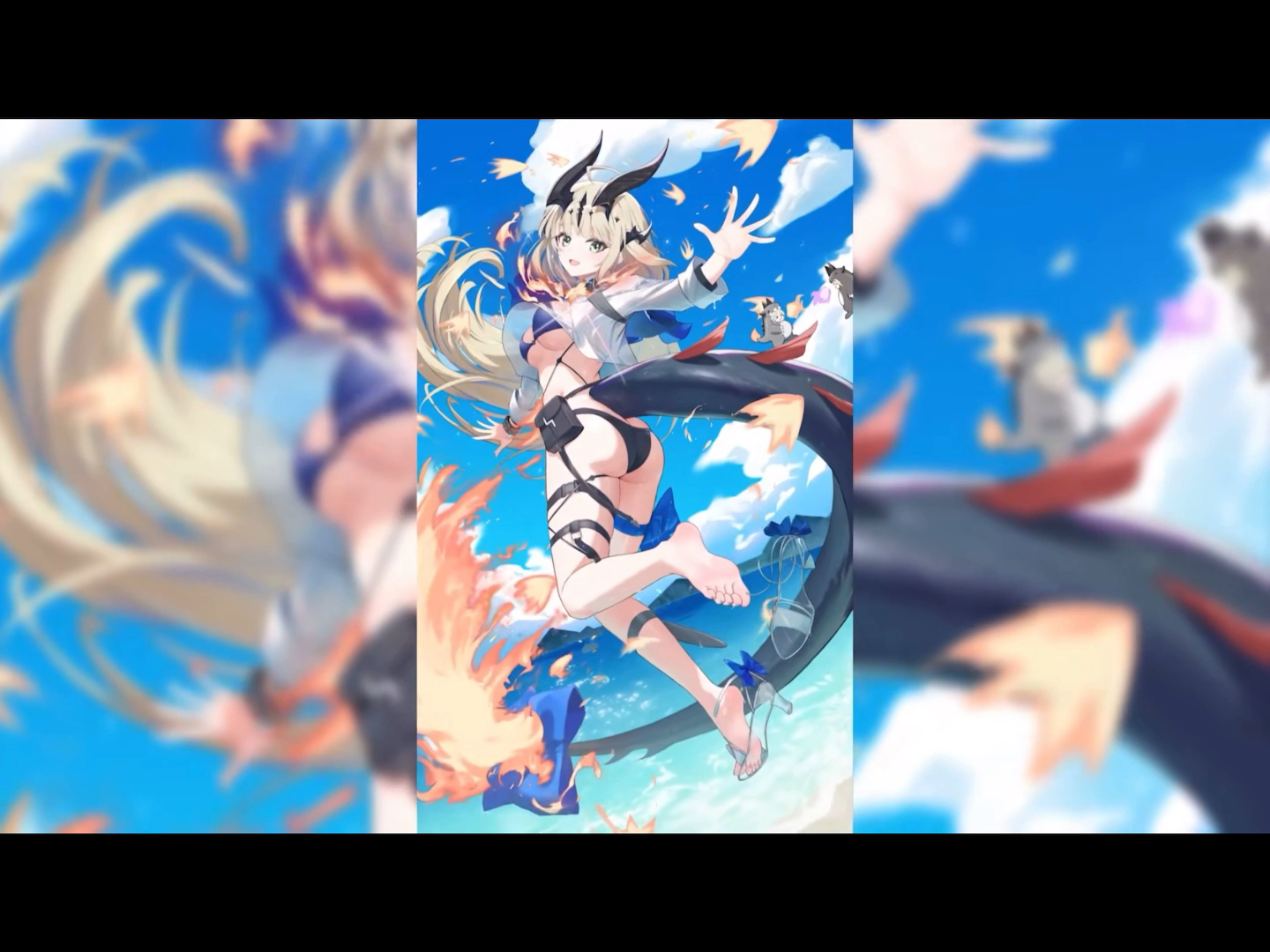 明日方舟壁纸泳装焰影苇草