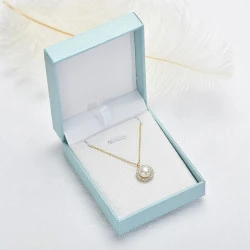 cranepearl蔻润珍珠映梦s925银78mm淡水珍珠吊链项链精美礼盒装