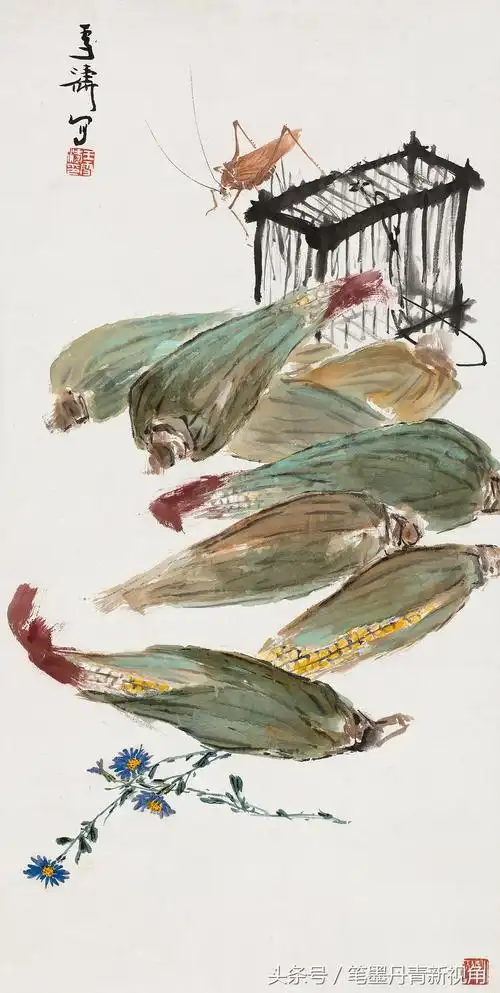专题国画作品之一——玉米