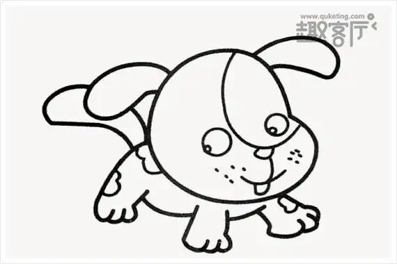 可爱卡通小狗图片儿童动物简笔画大全