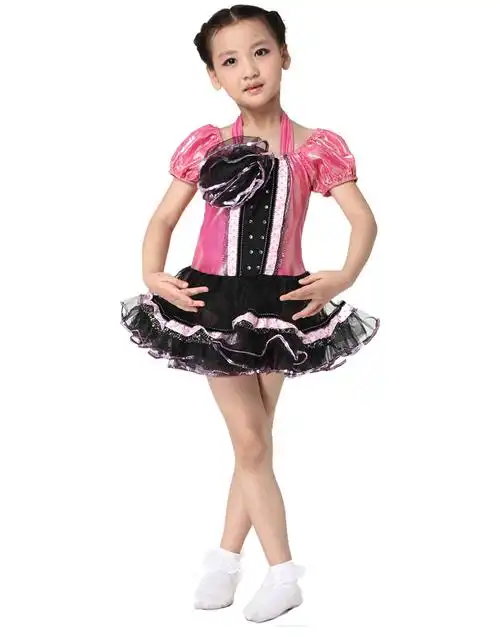 5cgo 18483089737 新款 儿童拉丁舞表演服 小女孩舞蹈练习连衣裙 儿童