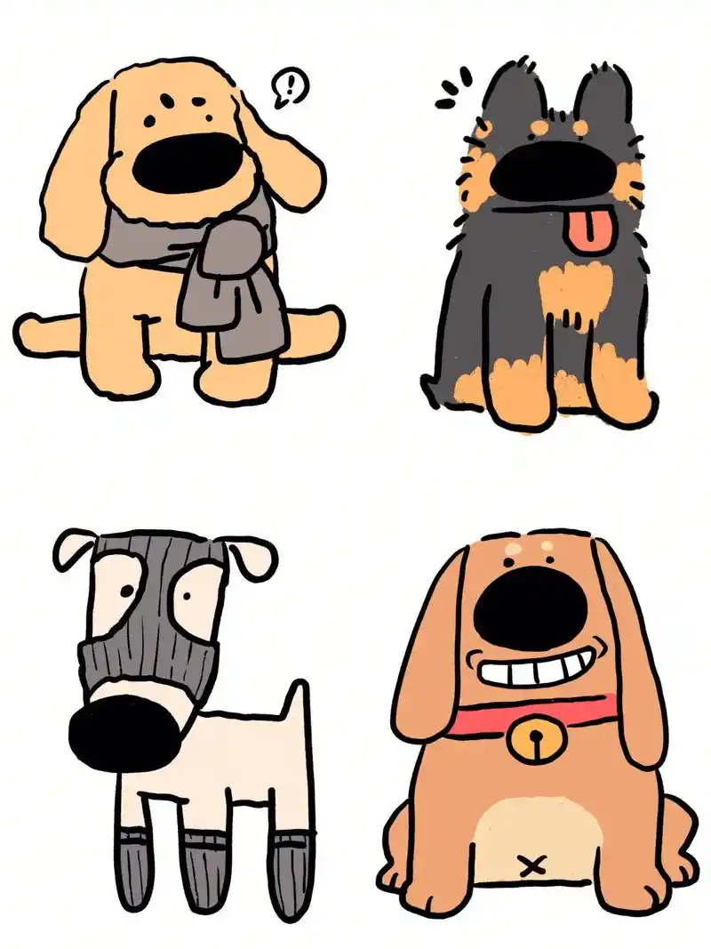 你家小狗肯定喜欢的头像#卡通头像 #多人团头 #小狗 - 抖音