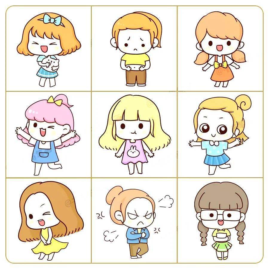 手账必备超可爱的80个卡通人物头像