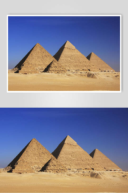 埃及金字塔全景图片素材