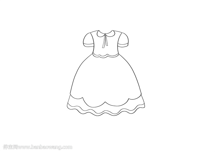 公主裙子怎么画