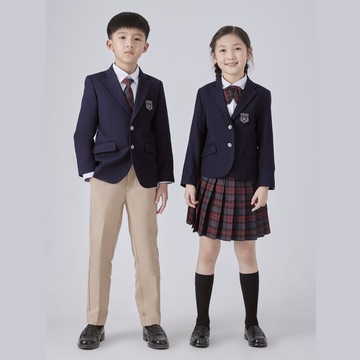 乔治白校服加工定制小学生校服儿童运动套装春夏季班服短裙幼儿园