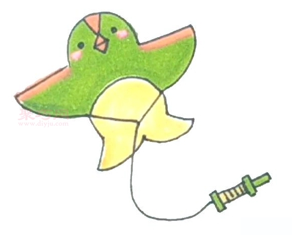 儿童画风筝简笔画简单又漂亮