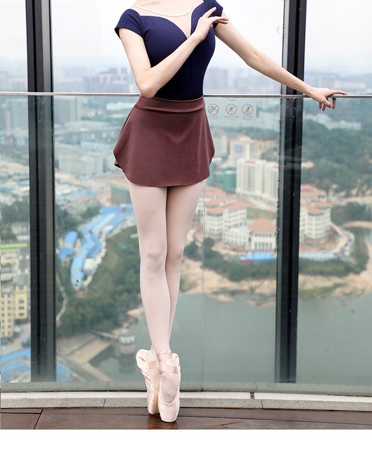 成人芭蕾舞裙女短裙松紧腰基训舞蹈服练功服形体裙半身裙教师体服