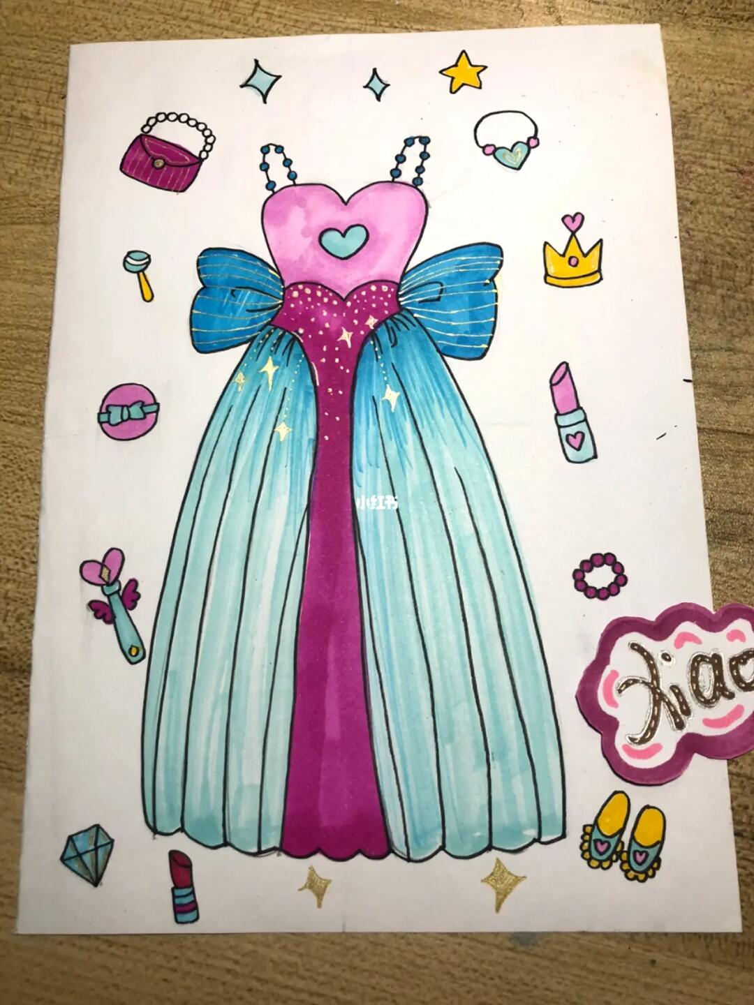 裙子简笔画少儿美术