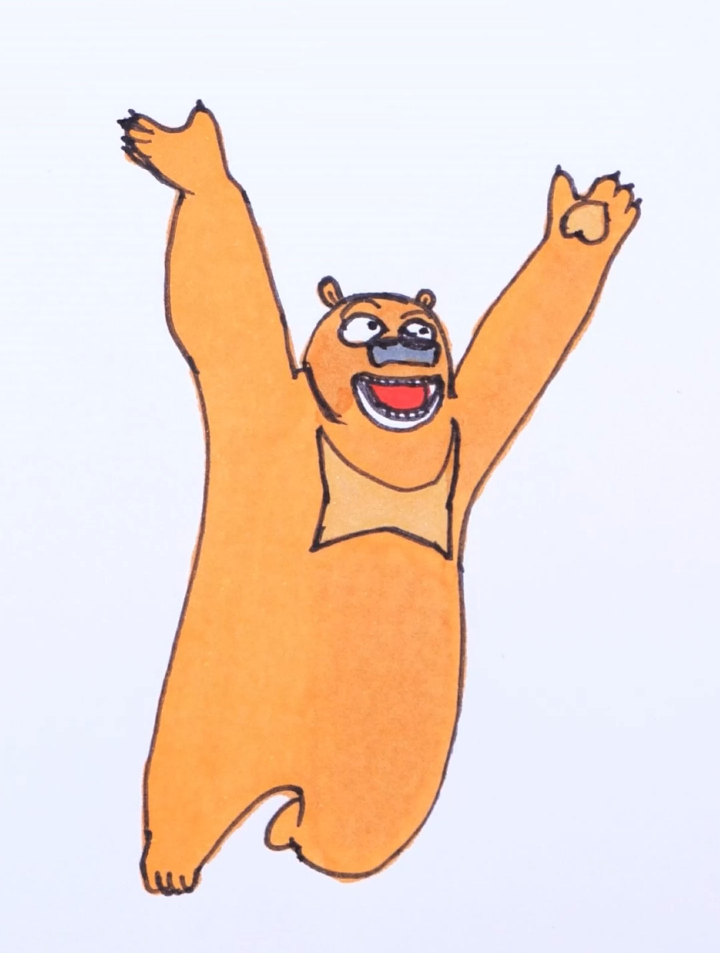 超可爱,画一只熊出没熊大简笔画-度小视