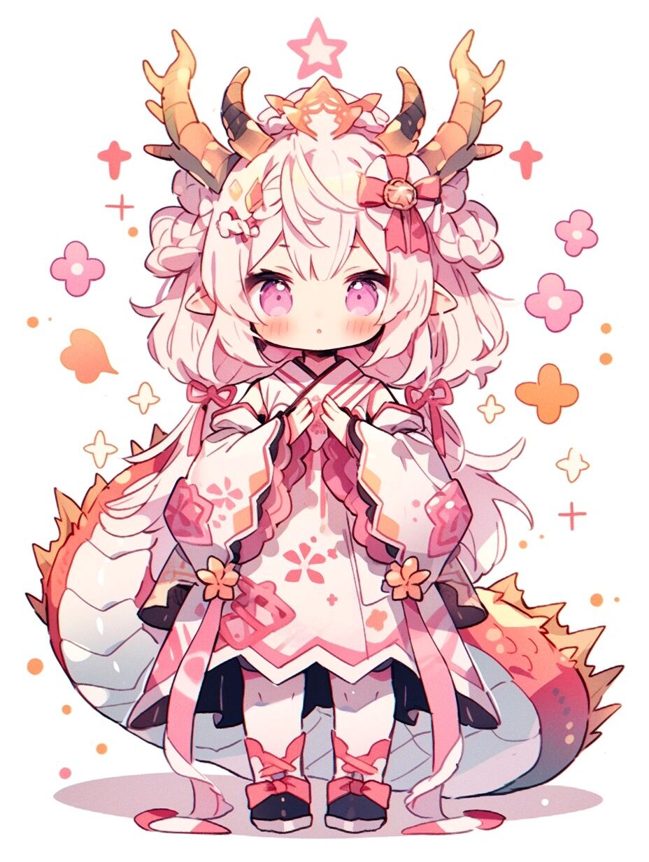 q版龙拟人小萝莉  夏日滤镜