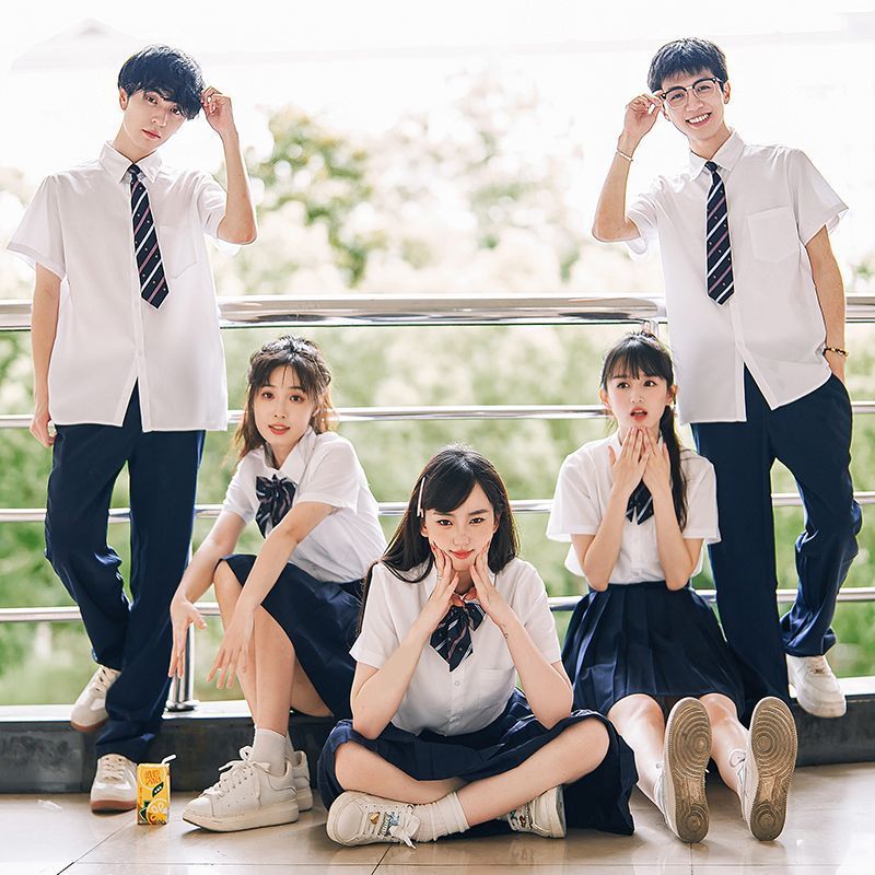 班服套装国庆校园初高中生中学生开学季蓝皇冠领结学生装-阿里巴巴