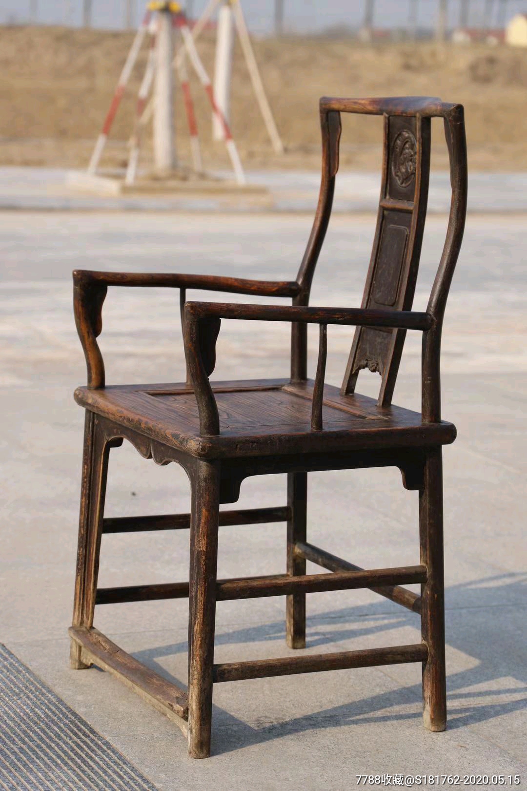 清早期榆木官帽椅_价格2860元【民俗古玩老家具】_第1张_7788收藏