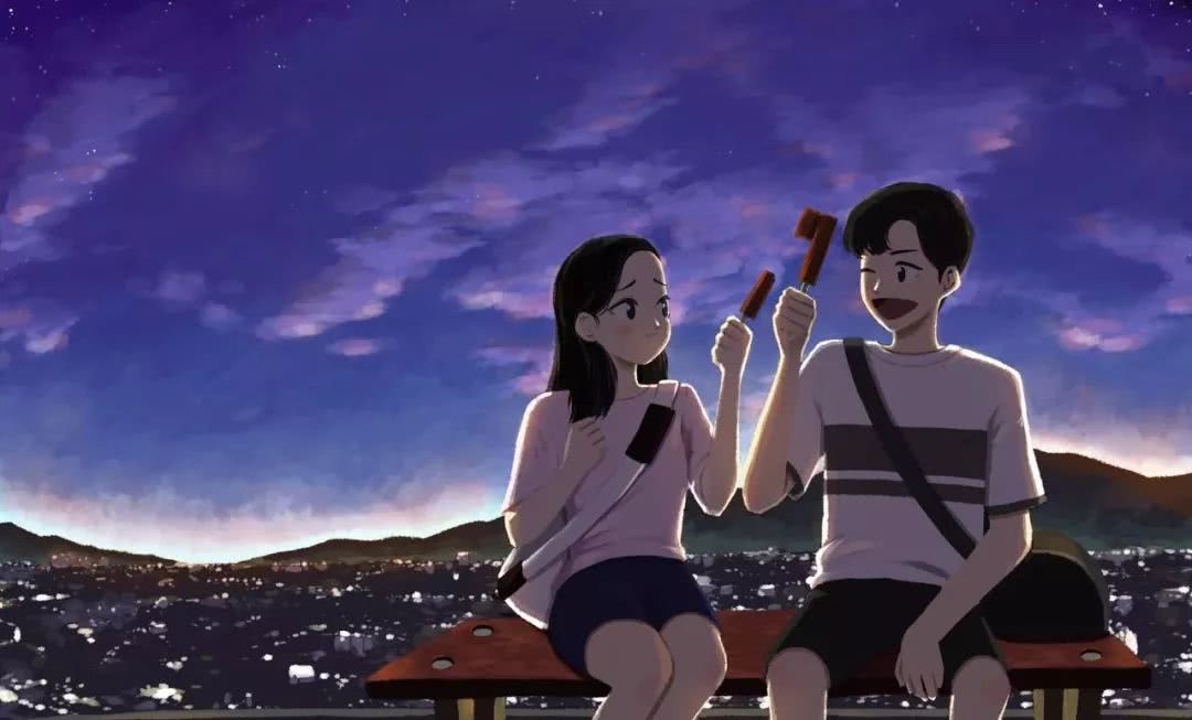 撒狗niang啊超甜的情侣插画往后余生请转给她他