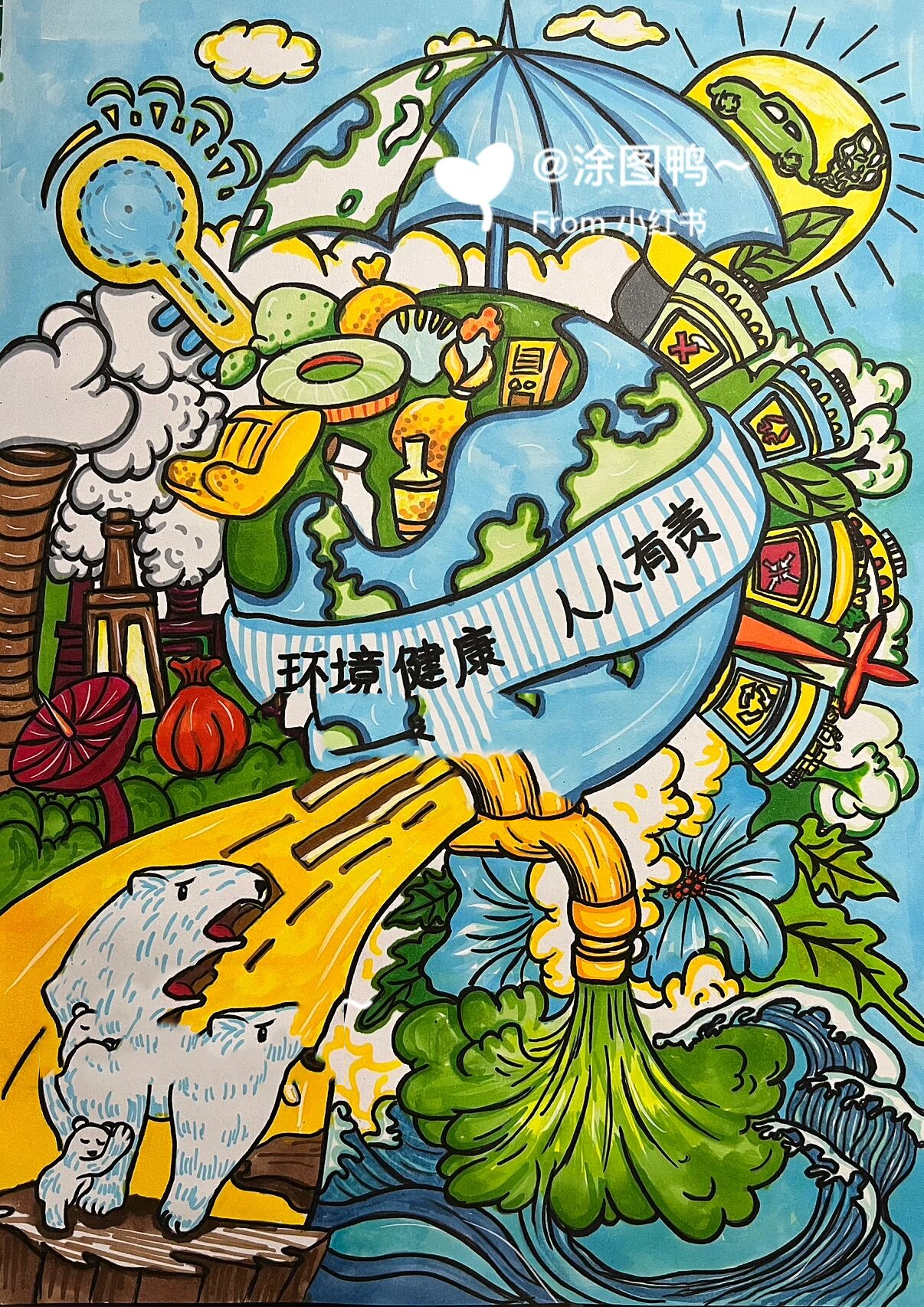 环境保护主题绘画