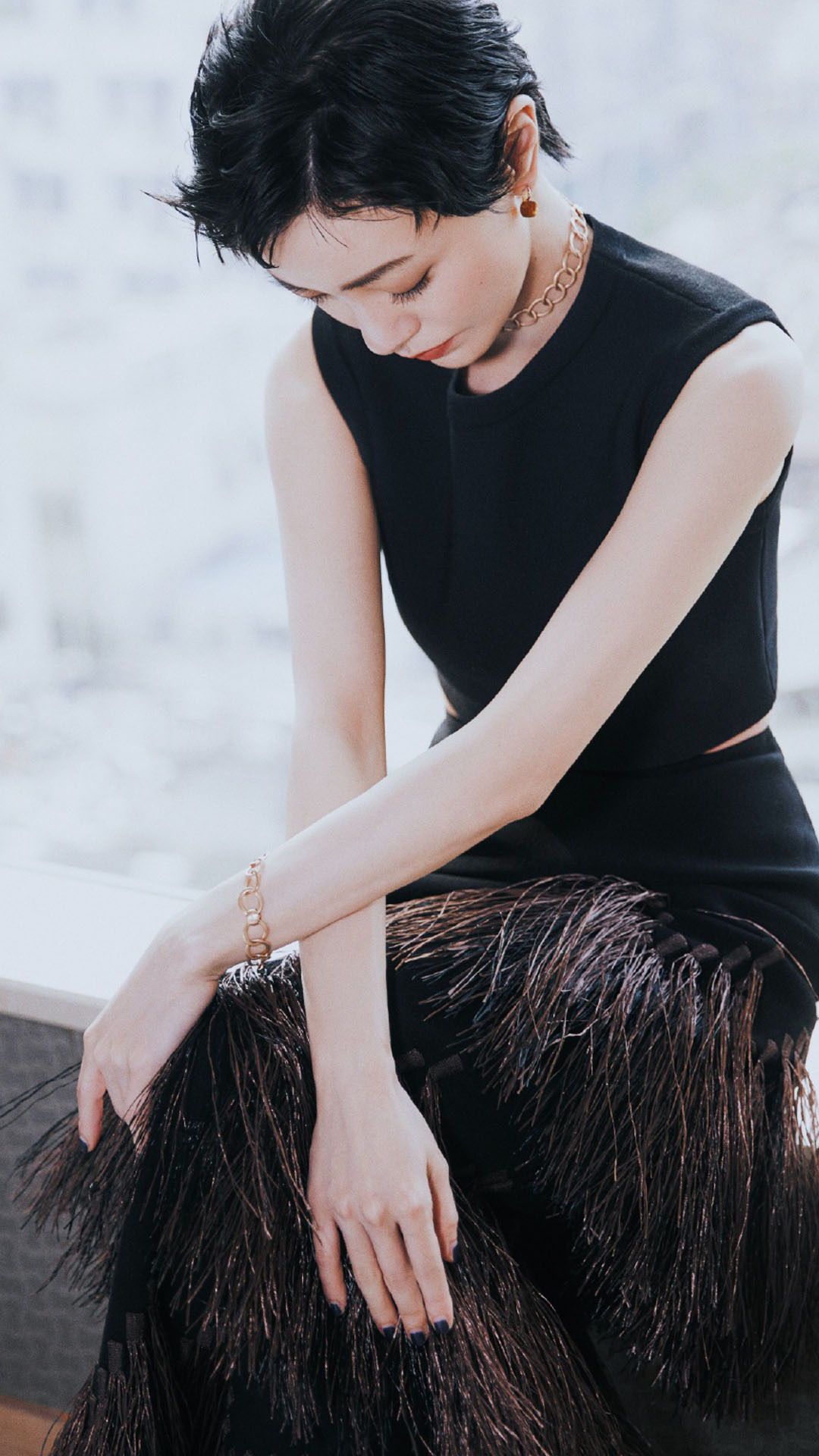 郭采洁短发手机壁纸