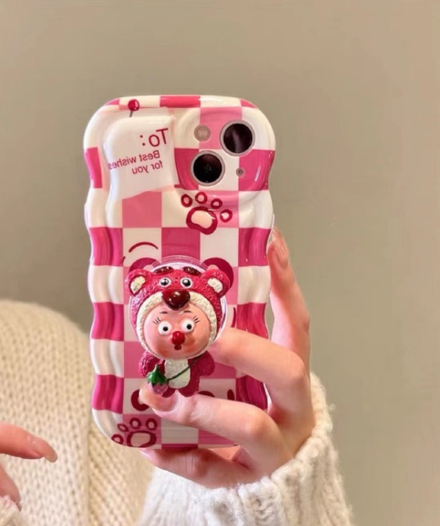 手机壳我可太喜欢这个少女心链条啦可爱的图案配上显白的粉色7878