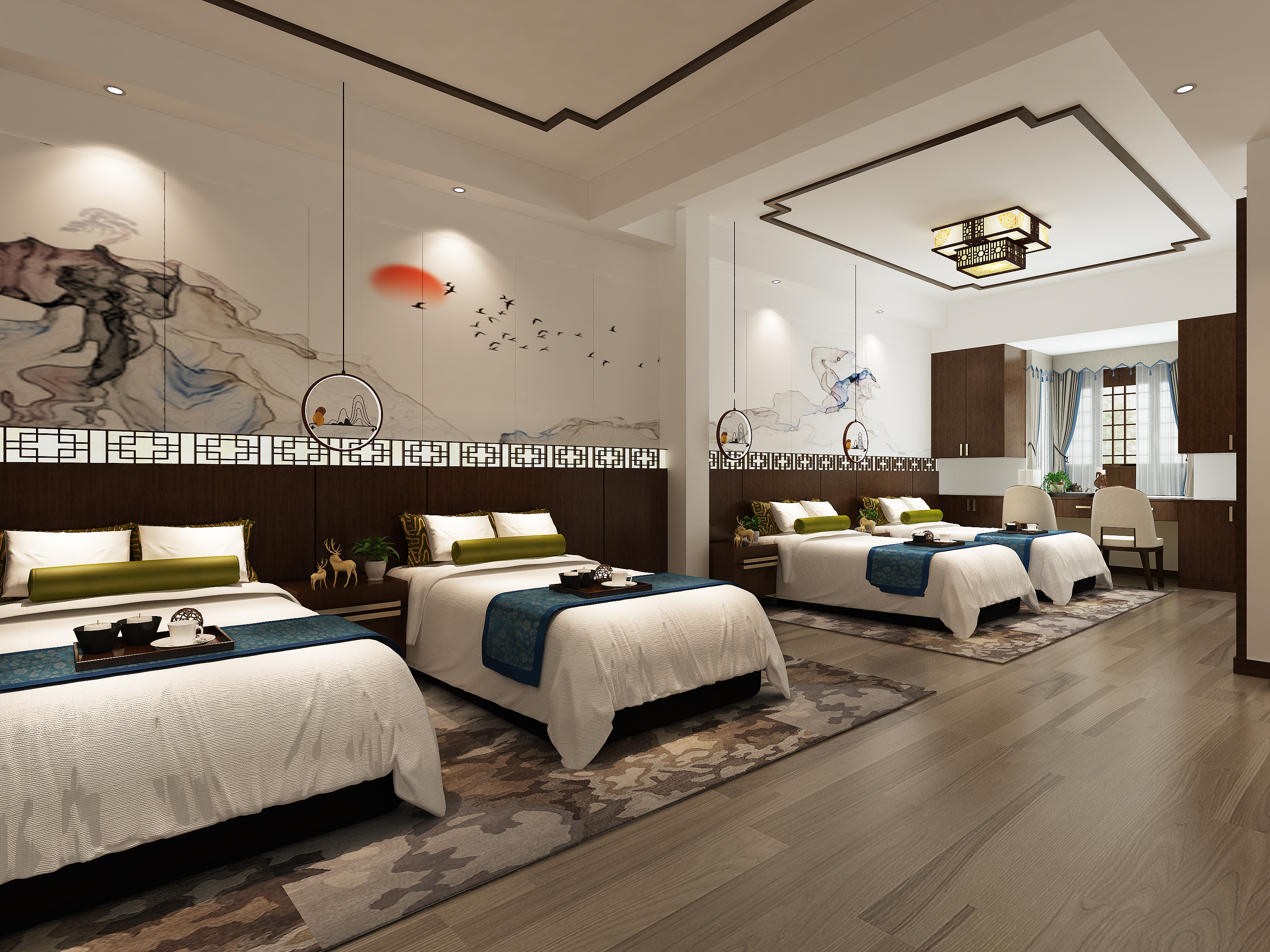 益阳7000平中式养老院,复古式,庭院深深深几许