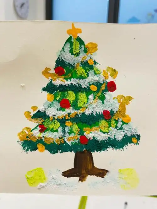 圣诞节圣诞树创意儿童画56岁