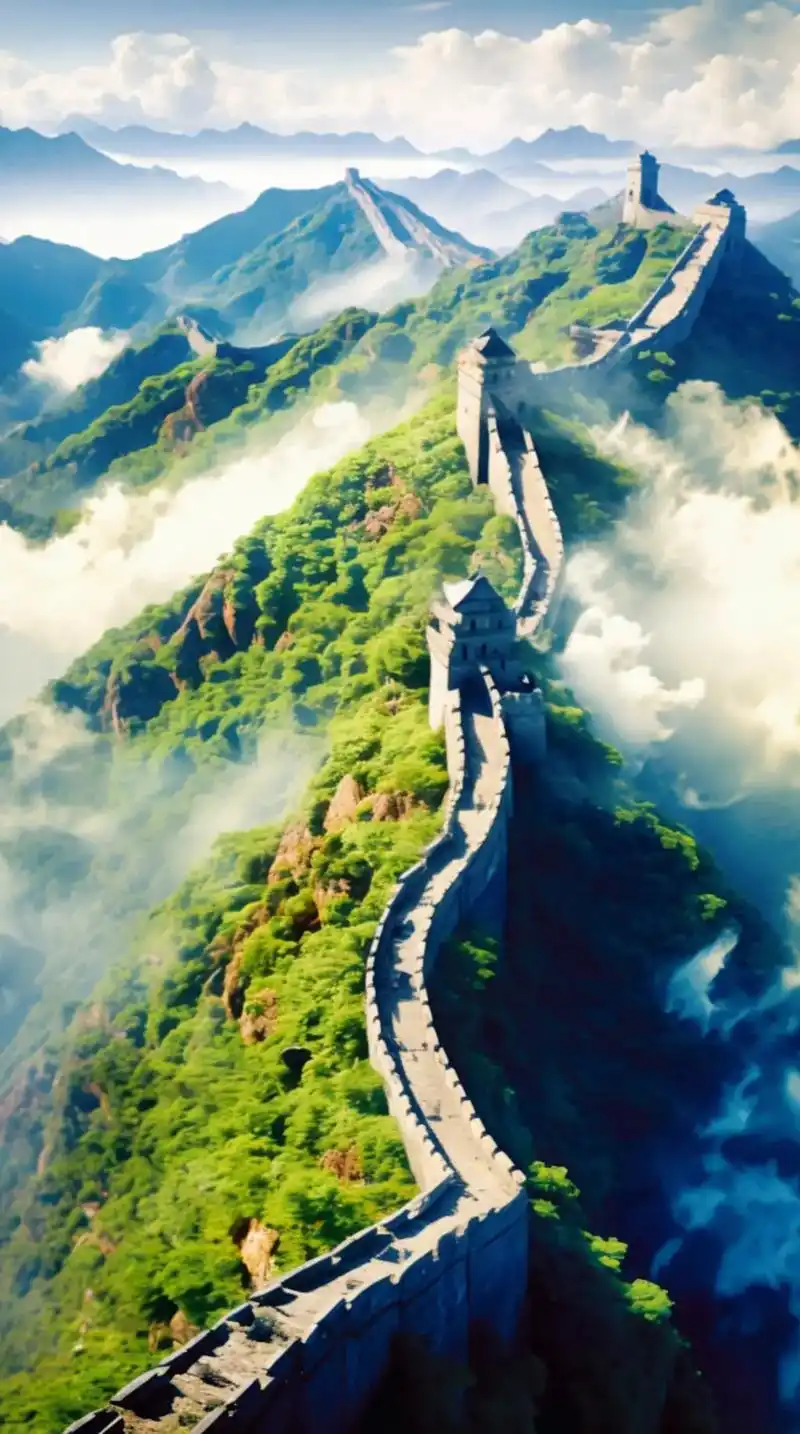 国庆,中国万里长城,中华巨龙,腾飞之中国.#国庆节 #风景  - 抖音