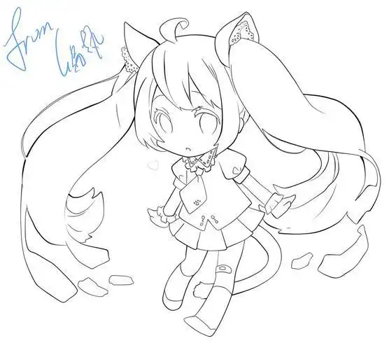 初音未来简笔画初音未来简笔画简单又漂亮