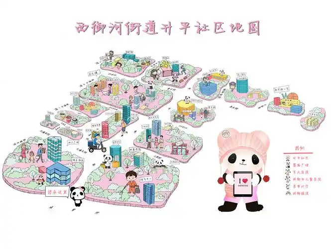 社区街道手绘地图项目方案|插画|商业插画|1青蛙王子2 - 原创作品