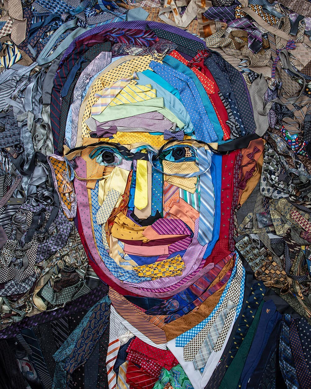 有没有人看过《艺术创想》的举手,结尾会拿废弃材料做出来一幅画