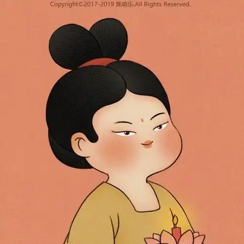 唐风头像胖脸吉祥情侣头像