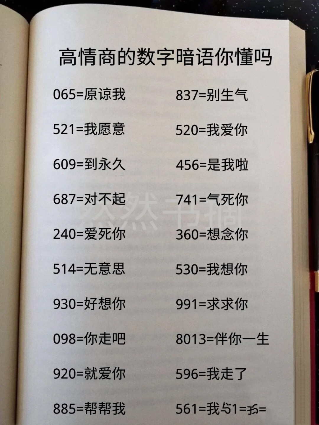 数字暗语你懂几个