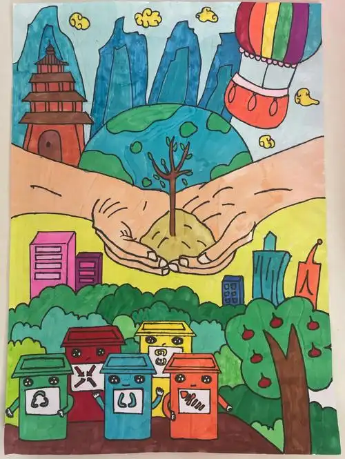 我们的低碳生活我们的气候手抄报绘画作品