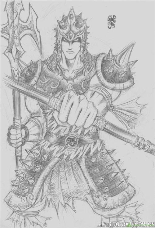 这个典韦画像能纹身上吗?图在下面