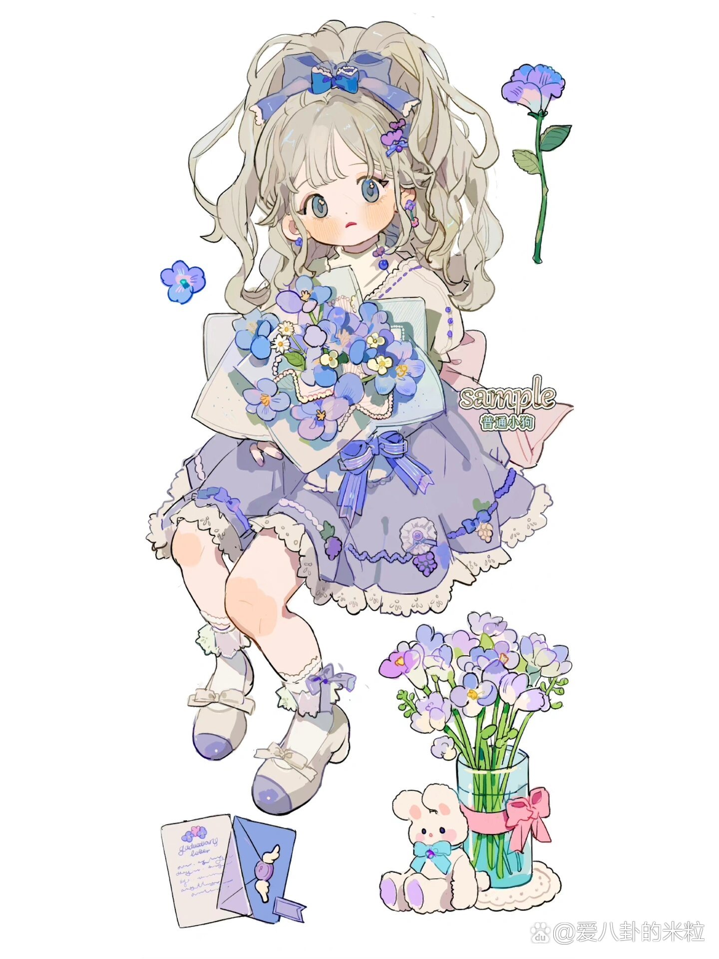 插画 | 全身女孩动漫人物形象素材 作者 礼貌转载