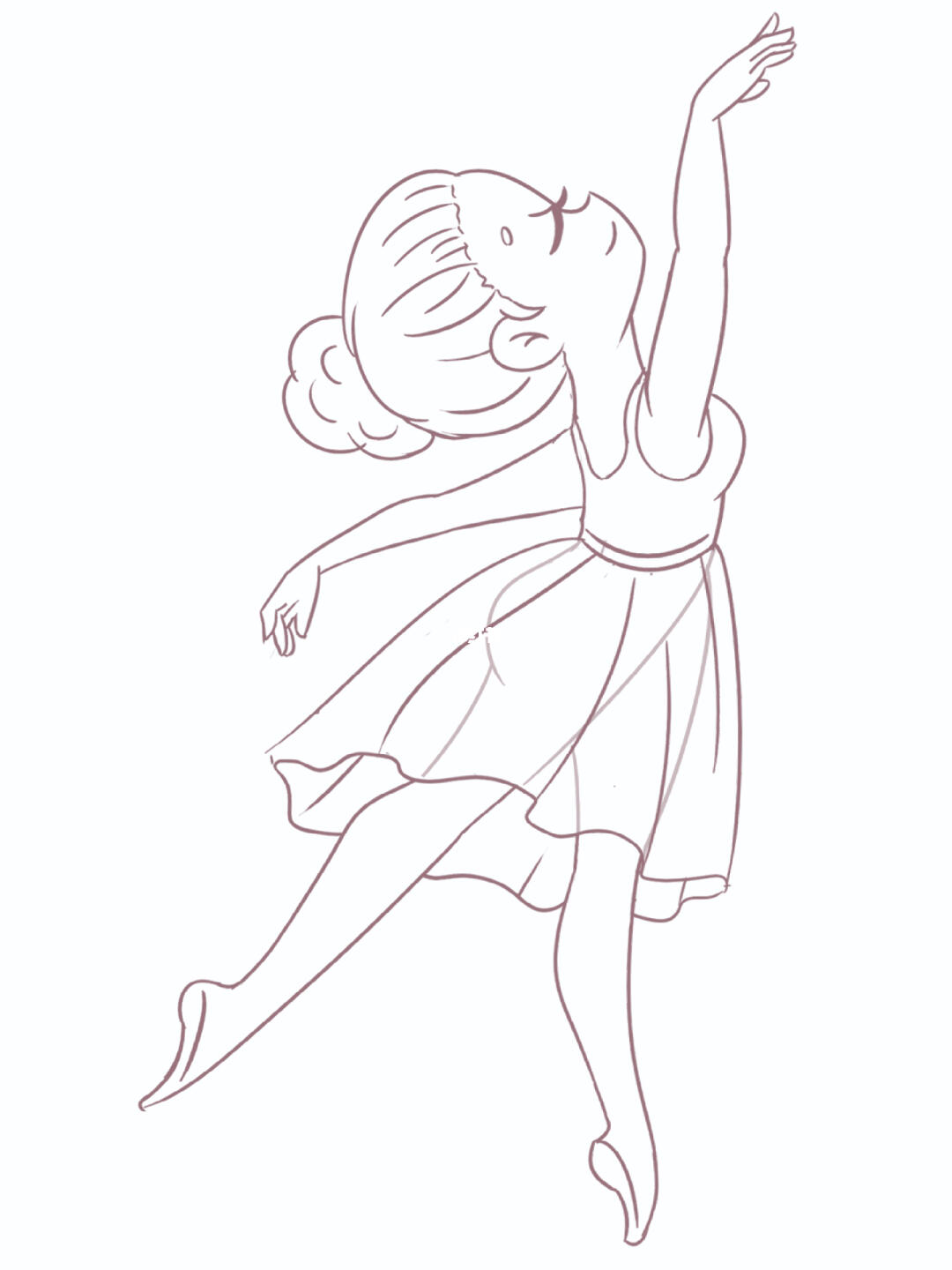芭蕾舞女孩绘画绘画练习第14张