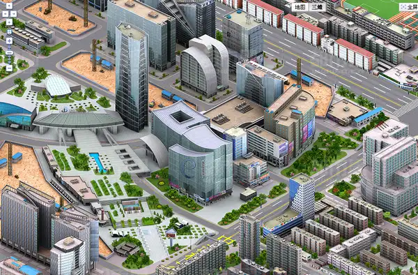 百度的手绘街景地图