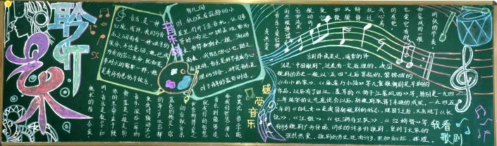 音乐黑板报手抄设计图片和内容素材音乐之声板报图片 - 戏曲黑板报