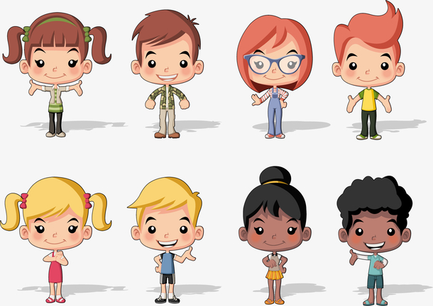 卡通人物形象素材免费下载_觅元素